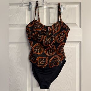 VICTORIA'S SECRET  One piece Women Swimsuit Black Sz 34C